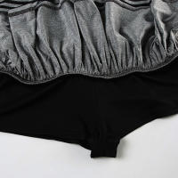 Conjunto De Top Halter Y Falda Mini A-Line Para Mujer Diseño Casual Trendy Ropa De Verano Estilo Slim Malla Blended Sin Mangas - details 5