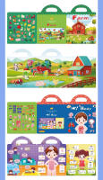 Juego De Papel Con Pegatinas De Goma Portátil Para Niños Juguete Educativo Montessori DIY Puzzle De Animales Cognición Temprana Regalo Para Niños - details 6