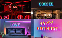LED Letras Iluminadas Con Color Glitter Y APP MeRGBW Luz Nocturna De Alfabeto Para Decoración De Barra Regalo Y Muro - details 7