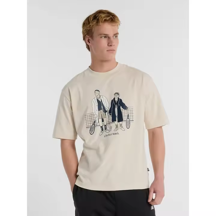 Camiseta NEW BALANCE Perfect Match Tennis T Shirt MT51412 LIN Blanco - 1