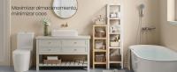 SONGMICS Estantería de Baño de 5 Niveles de bambú, Estantería Estrecha, Multifuncional, Estantería Esquinera, para Cocina, Sala de Estar, Dormitorio, Pasillo, Blanco Nube y Beige Natural/Blanco Nube/Natural - details 0