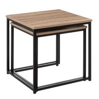 MIRAMAX-Mesa auxiliar Cuadrado nido,2 Mesitas decorativas para Salón,Dormitorio - details 2
