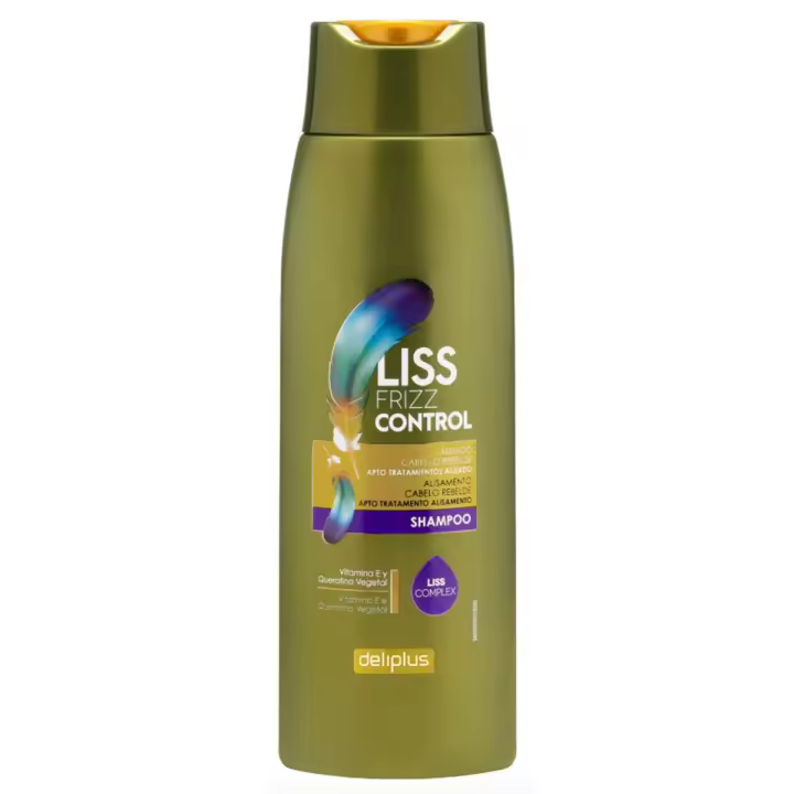 Pack 1 - Champú Liss Frizz Control 400 ml. cabello rebelde con Vitamina E y Queratina. Deliplus - 1