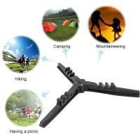 Soporte De Tanque De Gas Para Camping Plegable Y Ligero Tripode Base Para Botella Accesorios Para Estufa De Gas Negro Tamaño 6.89x6.89x0.79 Pulgadas Peso 40g - details 2