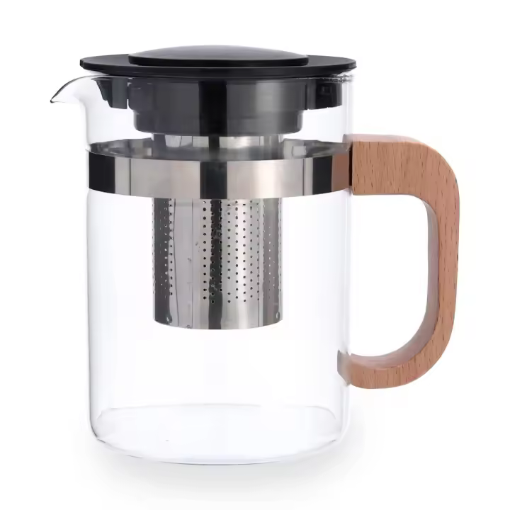 Quid Tetera Vidrio Filtro Inox 0,8L - Transparente - 1