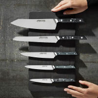 ARCOS Eclipse - Set Completo de 5 Cuchillos de Cocina - Acero Inoxidable Forjado Nitrum® - Mango Acrílico Negro Nacarado - details 2