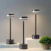 Lámpara De Mesa LED Ajustable Para Regalo Decoración De Hogar Y Camping Luz Nocturna Pequeña Con Material De Aluminio Y Batería Recargable - details 6