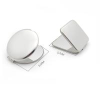 Espejo De Maquillaje Portátil Para Mujer Acero Inoxidable Plegable Pequeño Y De Diversas Formas Espejo Cosmético De Mano - details 1