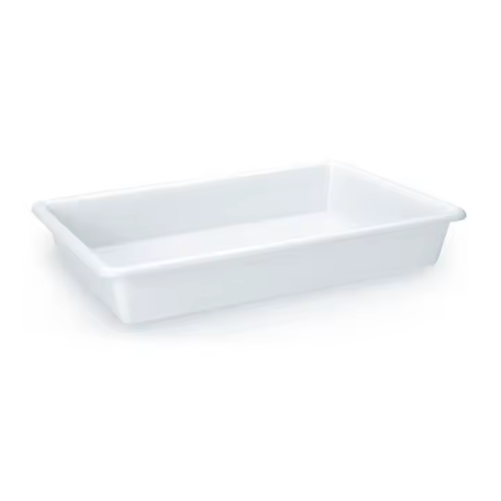 Tradineur - Bandeja rectangular de hostelería - Fabricado en Polipropileno - Apta para microondas y lavavajillas - Capacidad de 9 Litros - 8 x 48,5 x 33 cm - Color Blanco - 1