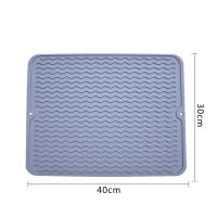 Alfombrilla De Comedor Grande 40x30cm Para Contorno De Cocina Aislante De Silicona Moderna Ecológica Alfombrilla De Secado De Mesa - details 3