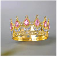 Tiara De Estilo Barroco Lujo Para Mujer Adorno De Cabeza Elegante Con Rhinestones Accesorio De Novia Vintage Para Fiesta Y Pageantes - details 5