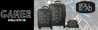 Maleta de Cabina Roll Road Gamers Negro 38x55x20 cm Rígida ABS Cierre de combinación lateral 4 Ruedas dobles Equipaje de Mano - details 0