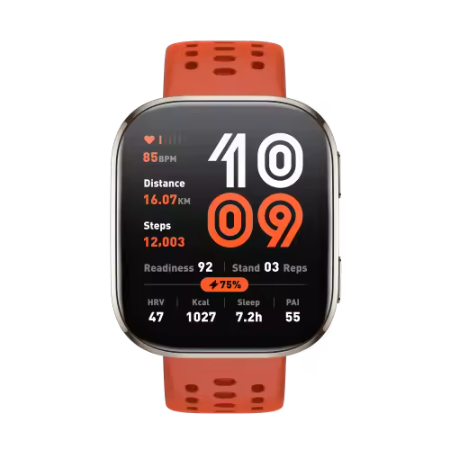 Amazfit Bip 6 Red 5 cm (1.97") AMOLED Digital 390 x 450 Pixeles Pantalla táctil Plata GPS (satélite) - 1