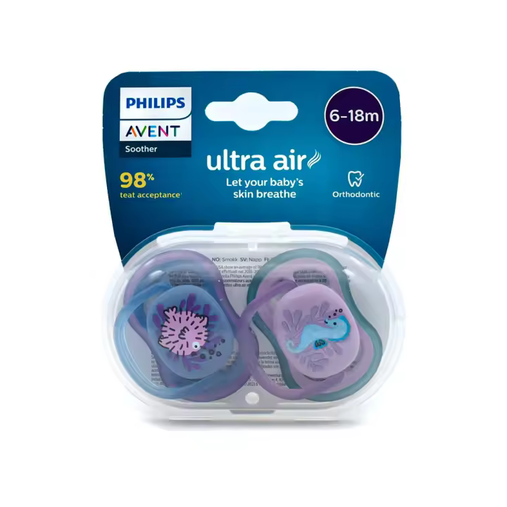 Philips Avent Chupete Silicona Ultra Air 6-18 meses 2 Unidades Niña - 1