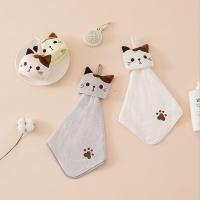 Toalla De Cocina Absorbente De Gato Lindo Paño De Limpieza Suave De Velours Coral Toalla De Mano Colgante Para Cocina - details 1