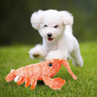 Juguete Interactivo Para Gatos Y Perros Conejo Eléctrico Saltar Lobster Peluche Simulación De Camarón Juguetes De Peluche Para Mascotas - details 3