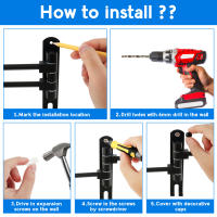 Soporte De Pared Para Casco De Motocicleta En Acero Con Gancho Estante De Almacenamiento Para Cascos De Bicicleta Chaquetas Y Gorras Unisex - details 3