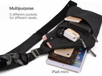 Bolso bandolera antirobo para helbres y Mujeres, Bolso personal flexible, Bolso de pecho, Bolso para Viaje - details 1
