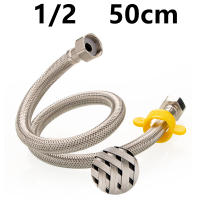 Tubo De Agua Caliente Y Fría De 1/2 Pulgada Con Boquilla De Acero Inoxidable 304 Manguera De Agua Trenzada Para Grifo Manguera Metálica Para Calentador De Agua - details 0