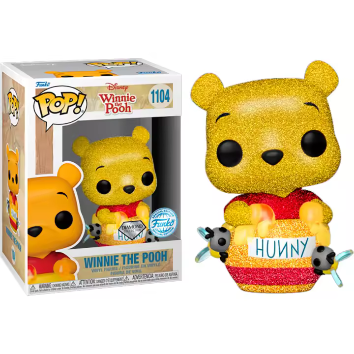 Funk0 Winnie The Pooh Honey Pot Diamond Exclusivo Winnie the Pooh   Disney Funko Pop Vinyl 1104 - 1
