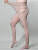 Pantimedias De Nylon Ultradelgadas Para Mujer Gran Caballo Brillo Sólido Smooth Silky Tamaño Elastic Lencería De Perspectiva - details 11