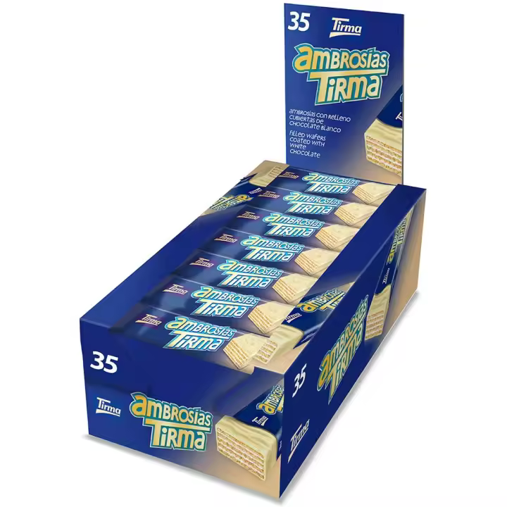 Ambrosia Chocolate blanco Tirma, caja 35 unidades. 8410085422413 - 1