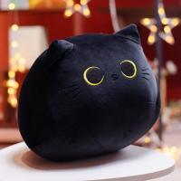 Cojín De Peluche Gato Negro Kawaii Tamaños Pequeño Y Grande Animales De Peluche Suaves Colgante De Gato Ideal Para Regalo De Cumpleaños Para Niños Regalo De San Valentín Y Pascua - details 1