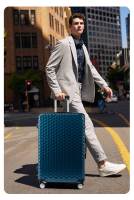 Juego de maletas con 3 piezas, Set de tres maletas de viaje apilables,Trolley Maleta de Cabina Ligero y Resistente,Código Antirrobo de 3 Dígitos, Ruedas Dobles 360º,Maletas con carcasa rígida resistente y esquinas reforzadas,Equipaje de Bodega - details 9