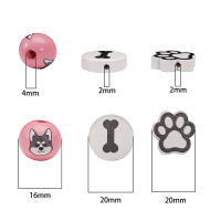 10Pcs/Bag Cuentas Redondas De Madera Impresas De 16mm Para Manualidades Joyería DIY Accesorios Para Pulseras Pendientes Collares Material Ecológico - details 3