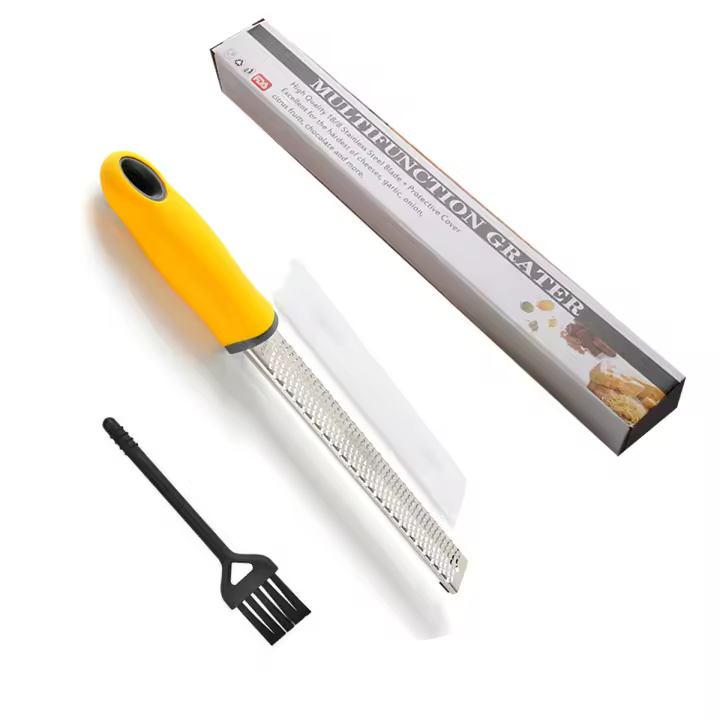 Rallador De Acero Inoxidable Con Mango Antideslizante Ecológico Para Queso Chocolate Limón Ajo Frutas Utensilio De Cocina - 1