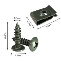Clip De Metal Para Coche U-Tipo Herramienta De Tornillo Para Cubierta Del Motor Guardia De Salpicadura Parachoques Accesorios De Coche - details 7