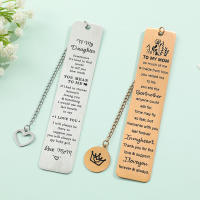 Marcador De Páginas De Acero Inoxidable Con Diseño De Corazón Hueco Para Hija Regalo De Papelería Con Impresión Inspiradora - details 3