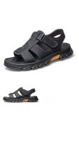 Sandalias Para Hombre Ajustables De Color Sólido Con Suela De Goma Duradera Y Comodidad Respirable PU Para Caminar Al Aire Libre - details 20