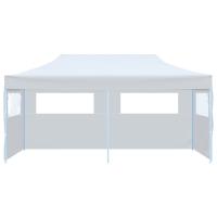 vidaXL Carpa de fiestas plegable paredes laterales acero blanco 3x6 m - details 1