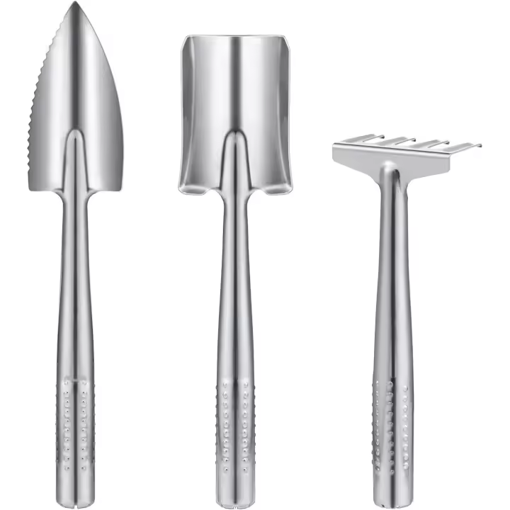 3 Pieces Gardening Kit, Stainless Steel Garden Tools, Mini Gardening Tools for Adult Child - 1