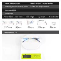 Gafas De Lectura Antir Luz Azul Vintage Ultraligera Para Mujer Y Hombre Gafas Opticas Presbicia Sin Montura Para Ojos - details 6