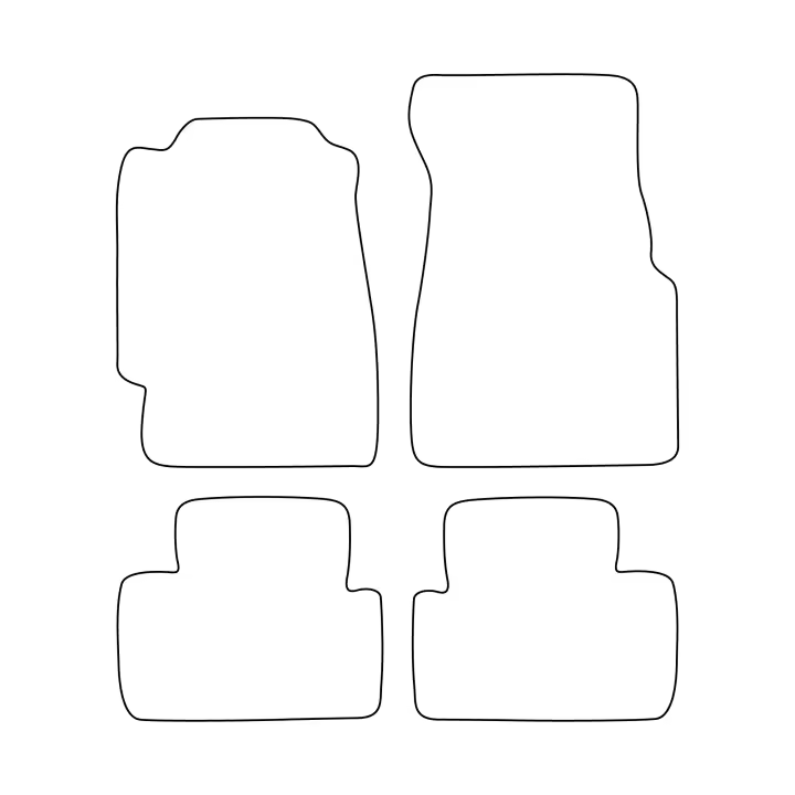 Juego de alfombrillas de terciopelo para Honda Civic V de 3 puertas (1992-1995), acabado azul. - 1