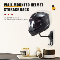 Soporte De Pared Para Casco De Motocicleta Y Bicicleta 180° Gancho Para Ropa Chaqueta Gorra Bolso Gorro Y Llaves Estante De Exhibición - details 2