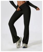 Pantalones De Yoga Para Mujer Cintura Alta Flared Transpirables Pantalones Deportivos Para Gimnasio Y Correr Talla Verdadera - details 8