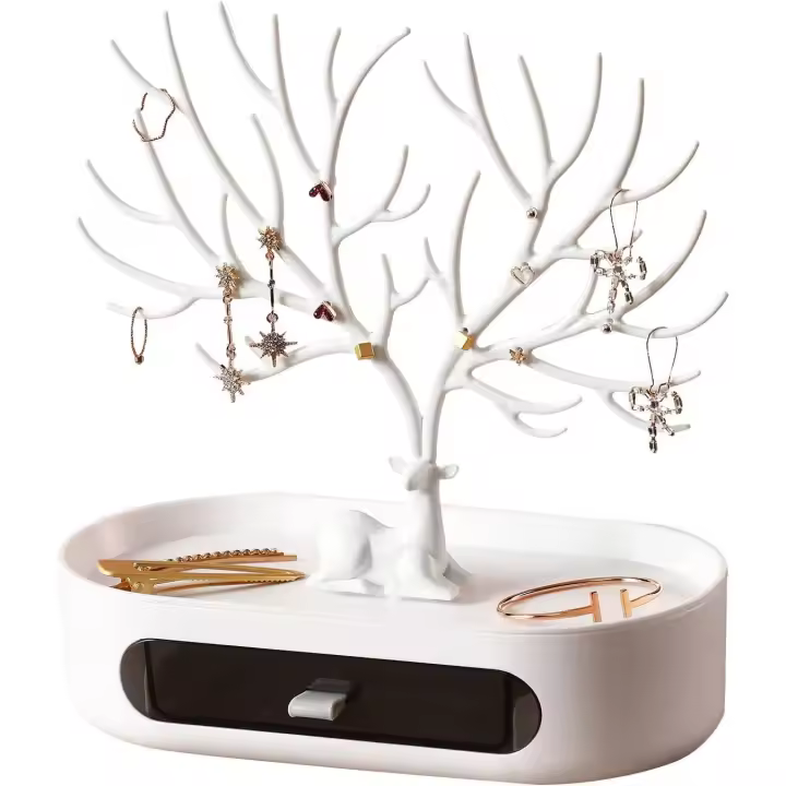 Organizador de collares, joyero con cajones, regalo de Navidad perfecto para mujeres - 1
