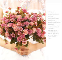 2PCS Decoración De Hogar Con Flores Artificiales Bouquet De Flores Falsas Para Boda Flores Para Novia Decoración De Habitación Plantas De Interior - details 0