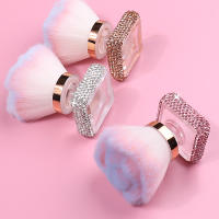 Cepillo De Belleza Para Manicura Con Cabeza De Diamante Y Rosa Herramienta De Limpieza Para Pówer Y Polvo De Uñas Accesorios De Maquillaje - details 4