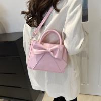 Bolso De Hombro Para Mujer De Cuero PU Sólido Bolso De Mochila Casual Para Comunicación Diaria Bolso De Correa Con Lazo Trendy - details 11