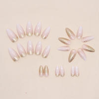 Uñas Postizas Francés Corazón Minimalista 24 PCs Con Gel Jelly Y Archi De Uña Incluido Kit De Uñas Postizas De Plástico - details 14