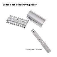 Afeitadora De Seguridad Con Doble Faja Para Hombres Cabeza De Afeitar De Acero Inoxidable Comb Abierto Herramienta De Barba Para Barbero Uso Doméstico - details 3