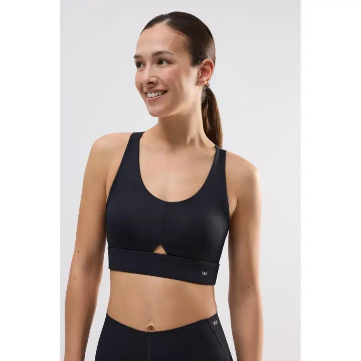 Ysabel Mora - Sujetador deportivo compressive detalle abertura sujeción media negro - 1