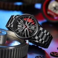 Reloj Deportivo De Moda Para Hombres Reloj De Pulsera De Cuarzo Impermeable Con Correa De Acero Inoxidable Reloj Creativo Para Casual - details 0