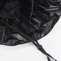 Sombrero De Pescador Con Gran Alas De Goma Negra Para Mujer Protección Solar Plegable Para Verano Resistente Al UV Estilo Casual - details 10