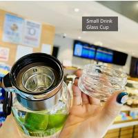 Botella De Agua De Vidrio Grande 2L Portátil Y Transparente Para Jugos Y Té Con Infusor Anti-Rotura Para Adultos - details 8