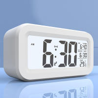 Reloj De Alarma Digital LCD Con Temperatura Y Calendario Reloj De Mesa Para Dormitorio Oficina Baño Potenciado Por Baterías Decoración Del Hogar - details 0
